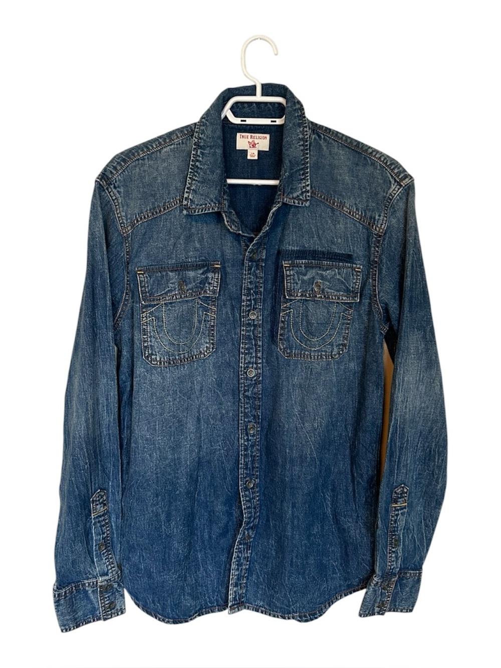 True Religion Denim Shirt Size L